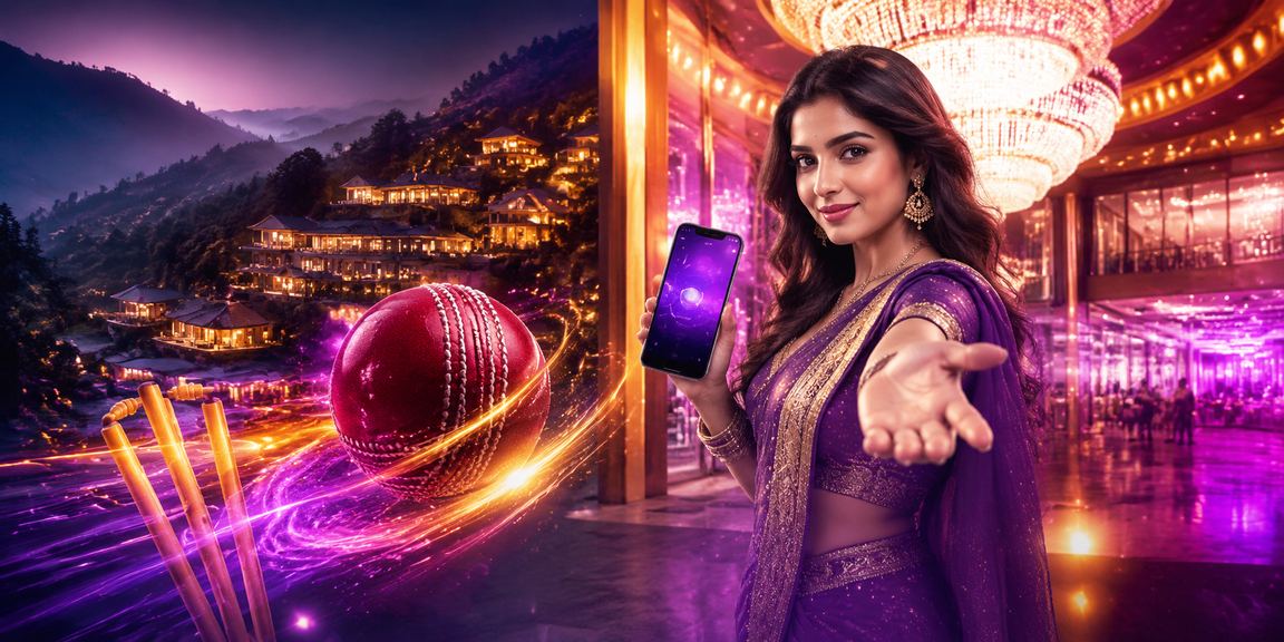 বান্দরবান ক্রিকেট বেটিং নিওন আলো রাতের দৃশ্য