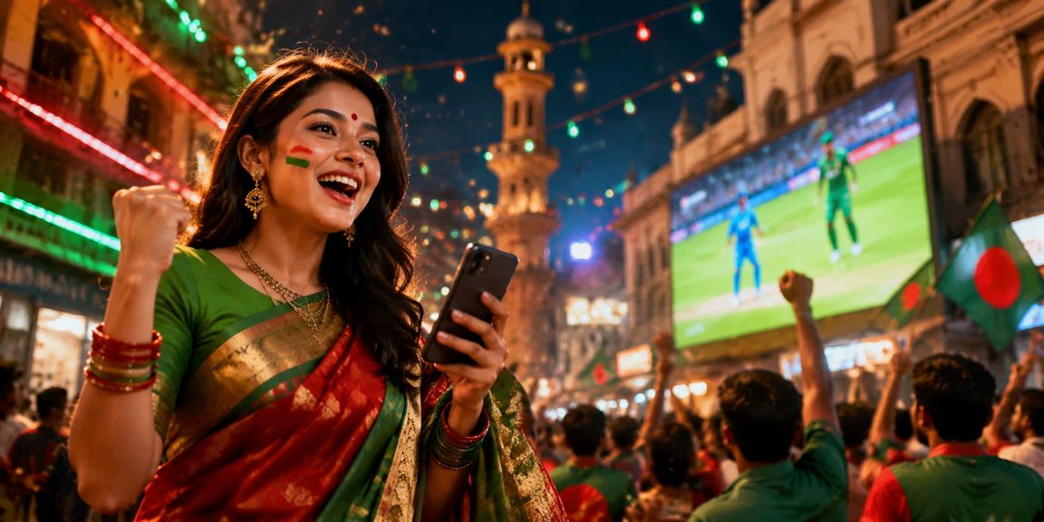 কুমিল্লা ক্রিকেট বেটিং শাড়ি পরিহিত মডেল ভাউচার ব্যবহার